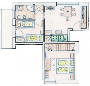 Floor plan of apartment − apartment St. Peter